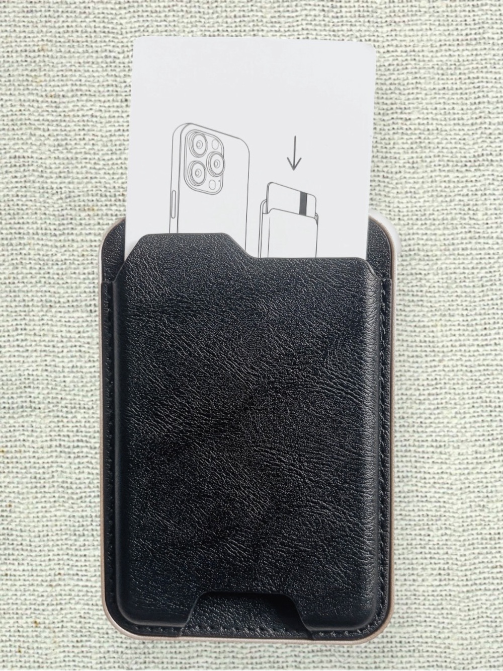 New MagSafe Magnetic Card Holder Wallet Black